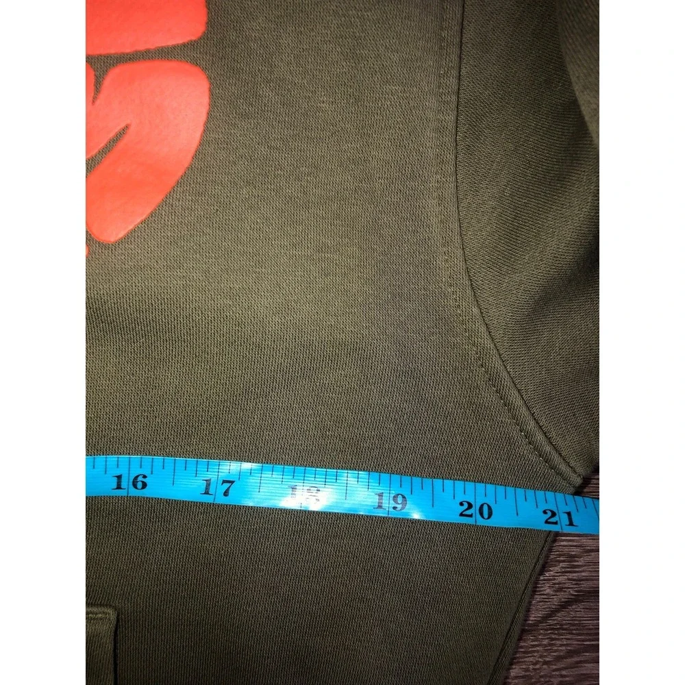 Adidas Originals Circle Logo‎ Hoodie Men's S Olive  Green
